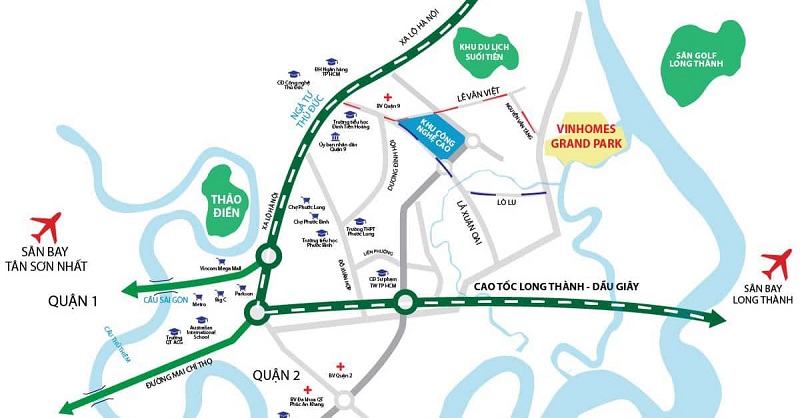 Vị Trí Nhà Phố Vinhomes Grand Park Quận 9