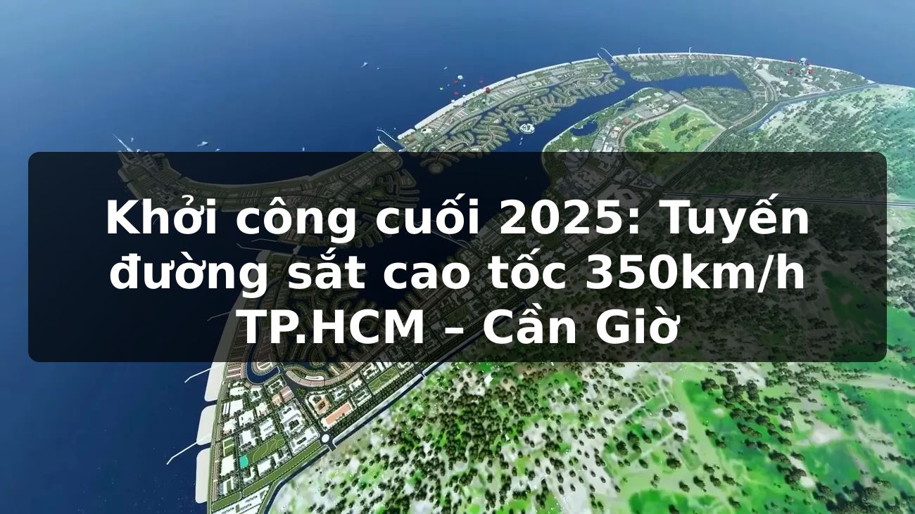 Khởi công cuối 2025: Tuyến đường sắt cao tốc 350km/h TP.HCM – Cần Giờ