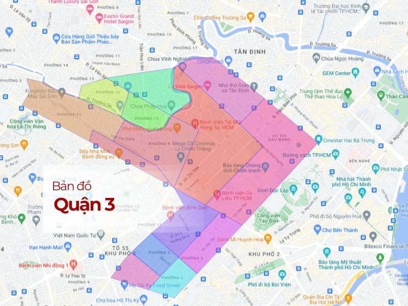 Quận 3: Bản đồ, Vị trí, Tiện ích - Tìm hiểu trước khi quyết định