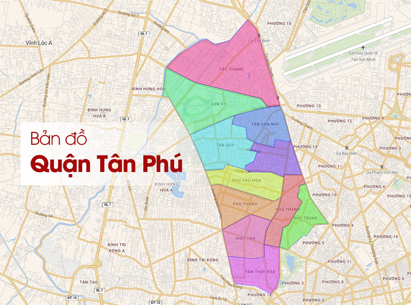 Quận Tân Phú: Bản đồ, Vị trí, Tiện ích cho cuộc sống